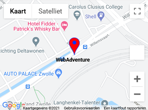 Google Maps in de speurtochtapp WebAdventure